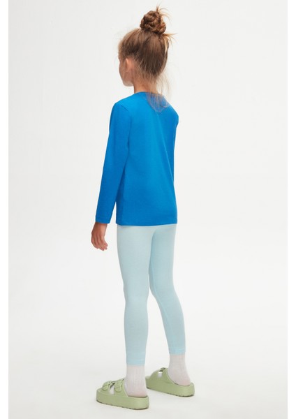 Saks Basic Unisex Çocuk Mevsimlik Sıfır Yaka Uzun Kollu Tişört fırsatları