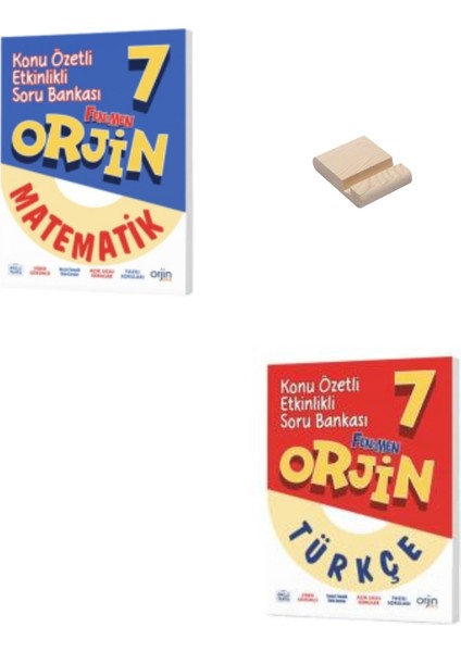 Orjin 7. Sınıf Matematik ve Türkçe Konu Özetli Etkinlikli Soru Bankası - Telefon Tutucu