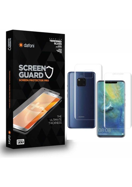Huawei Mate 20 Pro Curve Darbe Emici Şeffaf Ön+Arka Ekran Koruyucu Film