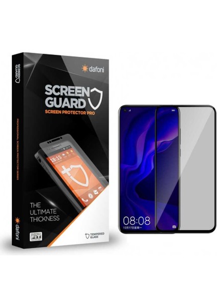 Huawei P40 Lite Full Privacy Tempered Glass Premium Cam Ekran Koruyucu