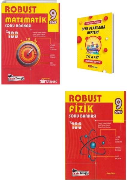 9. Sınıf Robust Matematik ve Fizik Soru Bankası + Planlama Defteri