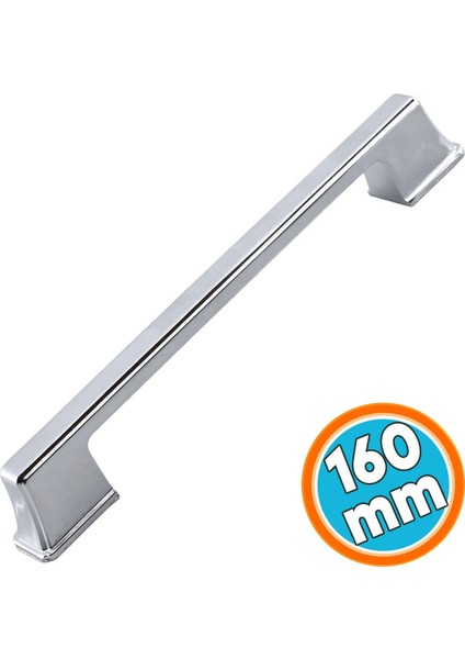 Metal Krom Mobilya Çekmece Mutfak Dolabı Dolap Kapak Kulbu - 160 mm