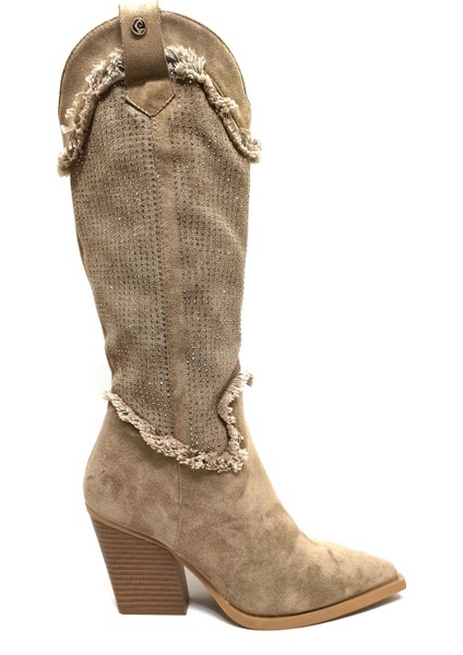 Pierre Cardin Vizon Western Kadın Çizme Ayakkabı