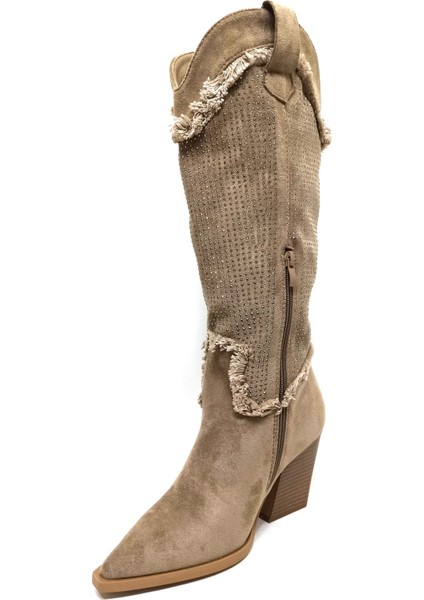 Pierre Cardin Vizon Western Kadın Çizme Ayakkabı modelleri