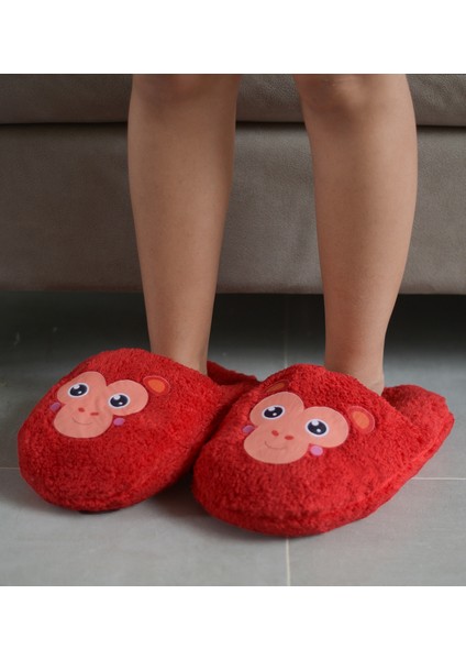Sevimli Hayvan Desenli Salaş Boyut Pelüş Terlik fiyatları