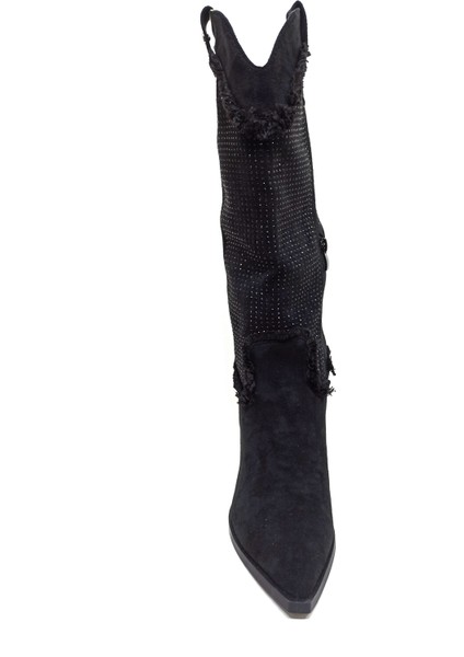 Pierre Cardin Siyah Western Kadın Çizme Bot Ayakkabı