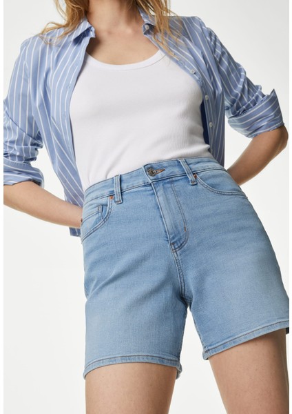 Regular Fit Denim Şort