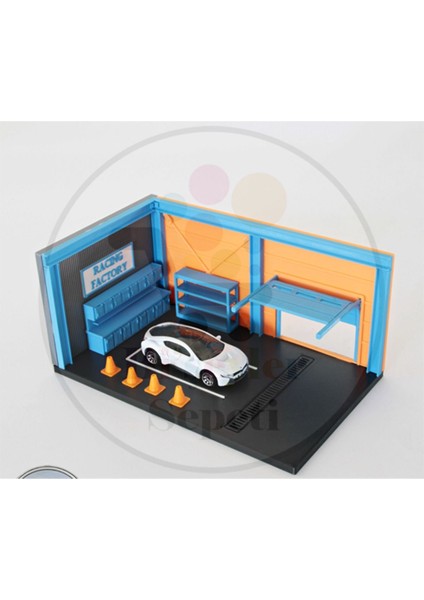 1:64 Mini Garaj Garage Diorama Diecast Model 3 (Araç Hariçtir.)