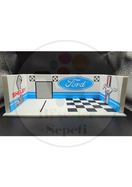 1:64 Ford Shelby Diorama Garaj Parking Diecast - Araç Dahil Değildir.