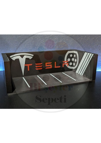 1:64 Tesla Diorama Garaj Parking Diecast - Araç Dahil Değildir.