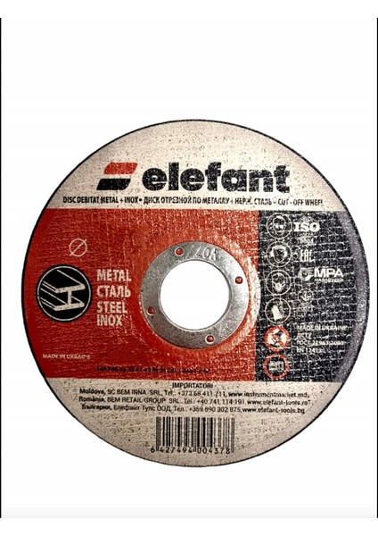 Metal Için Düz Kesme Disk Taşı (Inox) 230*2.5*22.23 (Kutuda 25 Adet)
