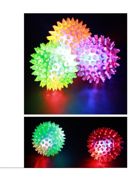 LED Işıklı Dikenli Sesli Masaj Topu Anti Eğlenceli Işıklı Kirpi Top 1 Adet fiyatları