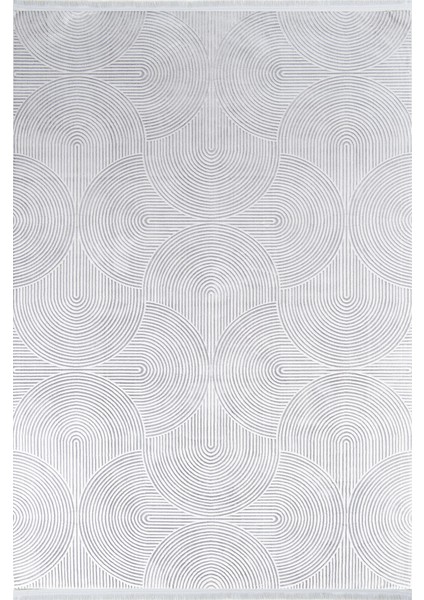 Sateen Koleksiyonu Dekoratif Saçaklı Halı 6418 Gri
