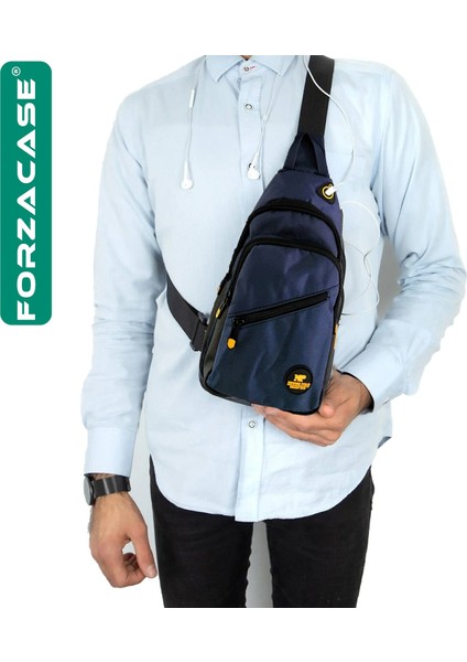 Unisex Su Geçirmez Kulaklık Çıkışlı 3 Bölmeli Quatro Çapraz Göğüs ve Sırt Çantası FC868 fiyatları