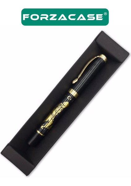 Atatürk Işlemeli Kutulu Metal Roller Kalem Siyah Gold - FC761 fiyatları