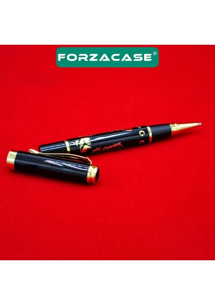 Atatürk Işlemeli Kutulu Metal Roller Kalem Siyah Gold - FC761 modelleri