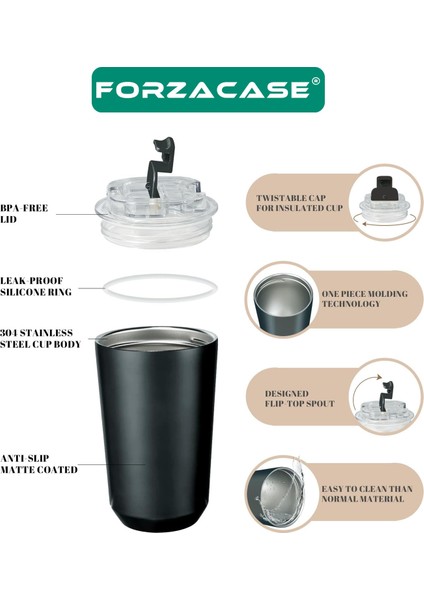 Çift Katmanlı Paslanmaz Çelik 240ML 6 Saat Sıcak Soğuk Tutan Bardak Termos Mug - FC845 fiyatları