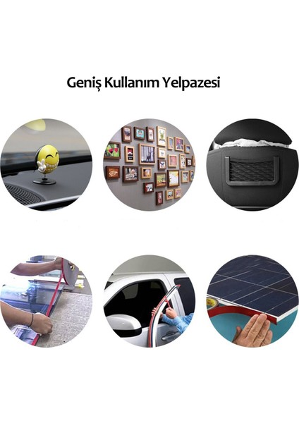 2 Metre Güçlü Yapışkanlı Çift Taraflı Slikon Pratik Şeffaf Bant (4767) - FEİ6888-2778