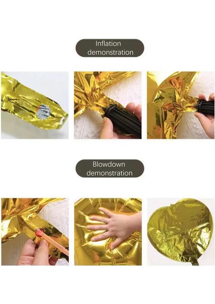 1 Set 40.64 cm Altın Doğum Günü Folyo Balonları Happy Birthday Yazılı modelleri