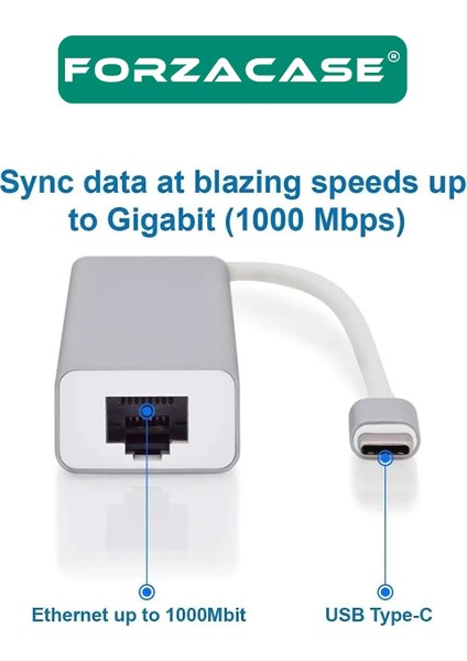 Notebook Macbook Için Type-C Ethernet 3 Port USB 3.0 Çevirici Hub Adaptör - FC823 fiyatları