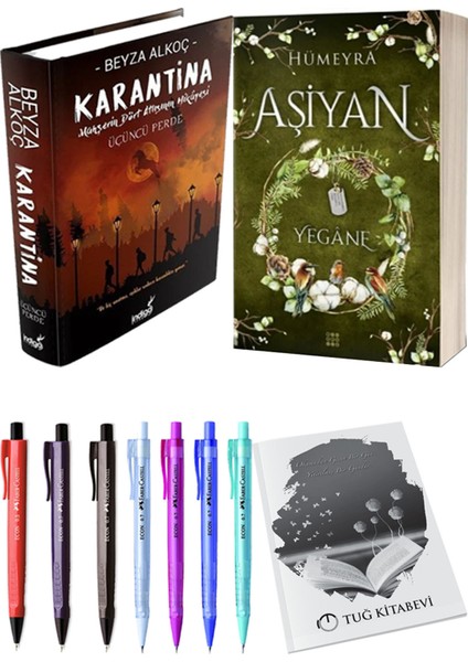 Aşiyan 3 Yegane Ciltli ve Karantina 3 Ciltli Beyza Alkoç 2'li Set + Hediyeli