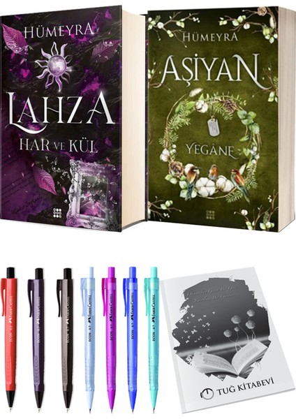 Aşiyan 3 Yegane Ciltli ve Lahza 2 Har ve Kül Ciltli Hümeyra 2'li Set + Hediyeli