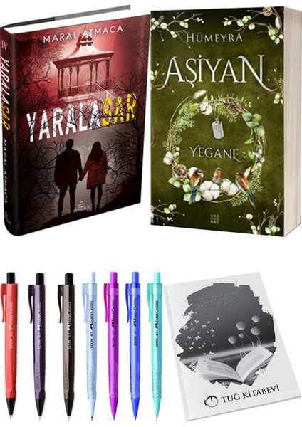 Aşiyan 3 Yegane Ciltli ve Ephesus Yayınları Yaralasar 4 Ciltli Maral Atmaca 2'li Set + Hediyeli