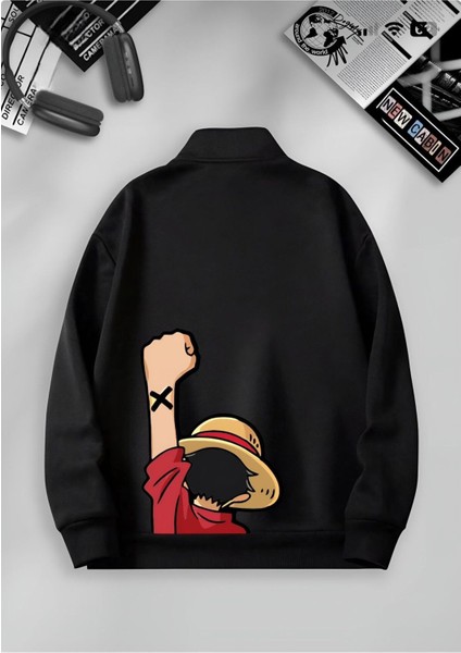Kadın Beyaz One Peace Yarım Fermuarlı Dik Yaka Sweatshirt