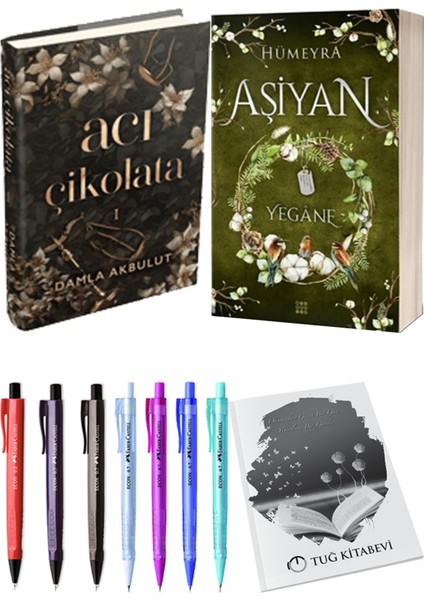 Aşiyan 3 Yegane Ciltli ve Acı Çikolata Ciltli Damla Akbulut 2'li Set + Hediyeli