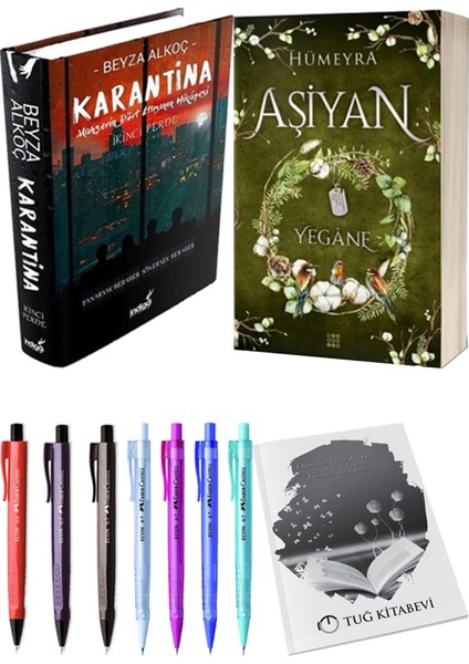 Aşiyan 3 Yegane Ciltli ve Karantina 2 Ciltli Beyza Alkoç 2'li Set + Hediyeli