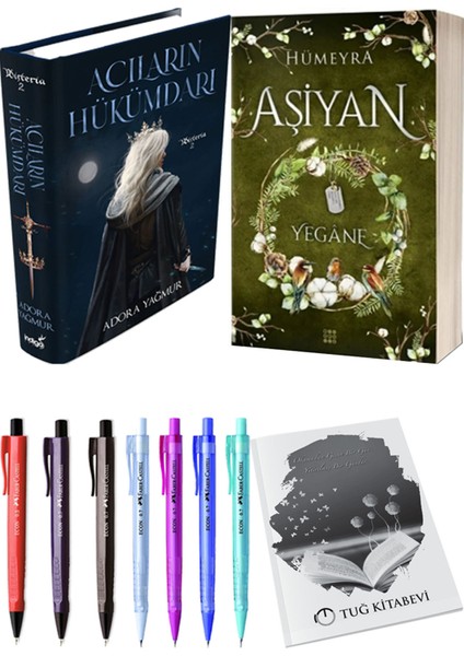 Aşiyan 3 Yegane Ciltli ve Acıların Hükümdarı Ciltli Adora Yağmur 2'li Set + Hediyeli