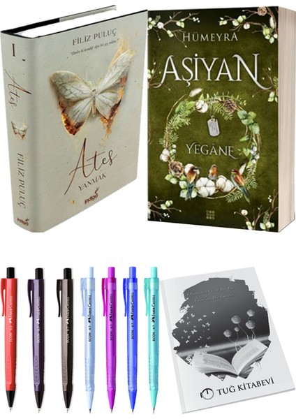 Aşiyan 3 Yegane Ciltli ve Ateş Yanmak 1 Ciltli Filiz Puluç 2'li Set + Hediyeli