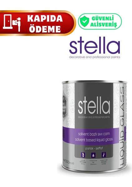 Solvent Bazlı Sıvı Cam Parlak 500 ml
