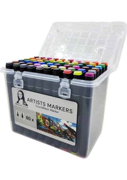 Touchblack Çift Uçlu Marker Kalem 60 Renk