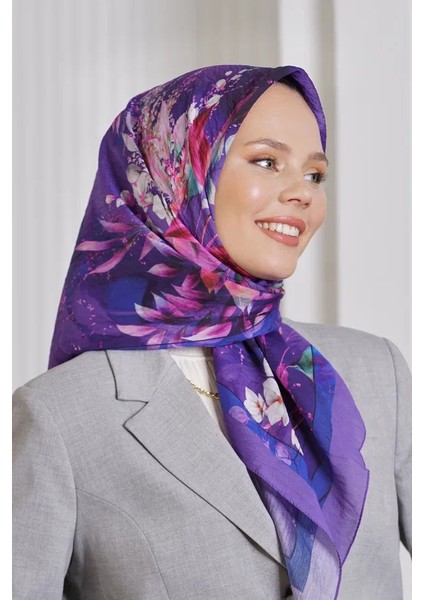 Mürdüm Loryan Scarf Diamond Flor Eşarp