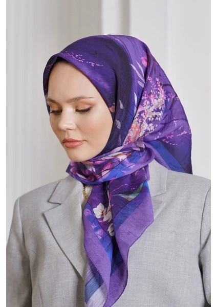 Mürdüm Loryan Scarf Diamond Flor Eşarp