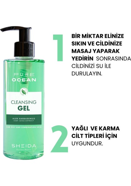 Pure Ocean Temizleme Jeli - Yağlı Ve Karma Ciltler 250 Ml