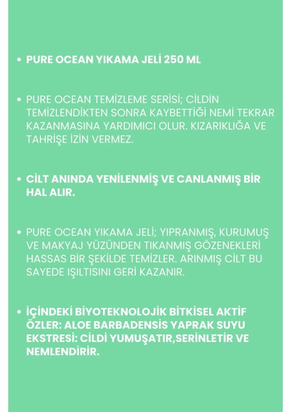 Pure Ocean Temizleme Jeli - Yağlı Ve Karma Ciltler 250 Ml