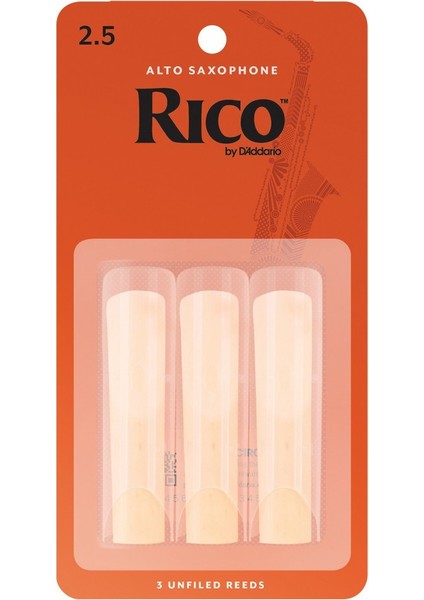 D'Addario Woodwinds Rico RJA0325 Alto Saksafon Kamışı (3 lü) No:2