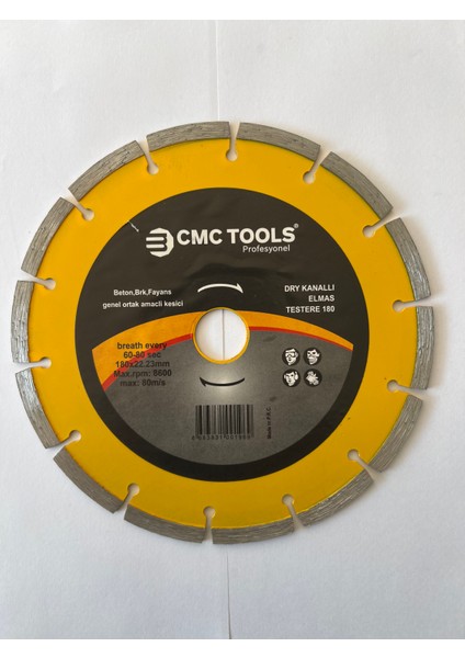 Soketli Elmas Beton Testeresi 180 mm