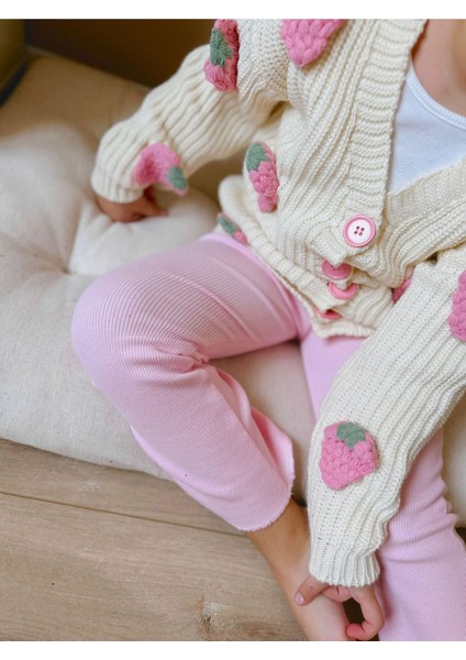 Çilek Işleme Detaylı Triko Hırkalı 2 Li Takım fiyatları