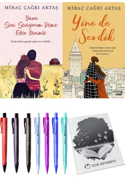 Bana Seni Seviyorum Deme Evlen Benimle Miraç Çağrı Aktaş ve Yine De Sevdik Miraç Çağrı Aktaş 2'li Set + Hediyeli