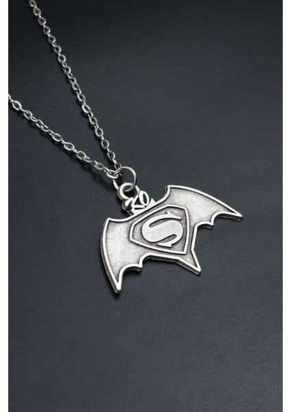 Batman Süperman Düz Zincir Kolye