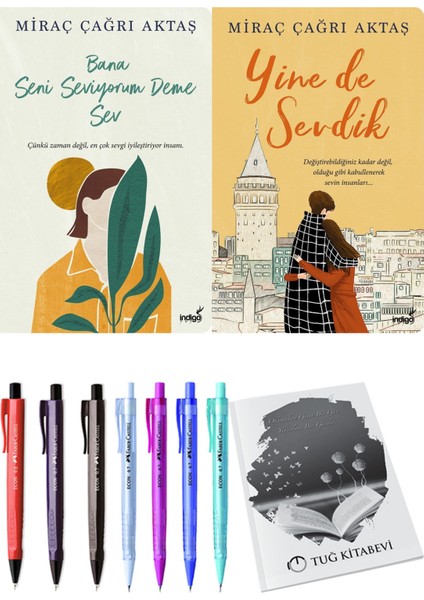 Bana Seni Seviyorum Deme Sev Miraç Çağrı Aktaş ve Yine De Sevdik Miraç Çağrı Aktaş 2'li Set + Hediyeli