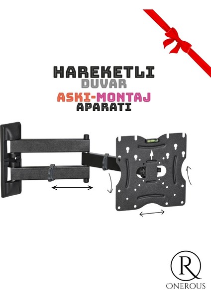 Webos Akıllı Tv Wi-Fi Apple-Android Bağlantı IPS 1920X1080 Fulhd 32 Inç 80 Ekran Smart Monitör Tv+ Logitech Kablosuz Klavye + Hareketli Duvar Montaj Aparatı