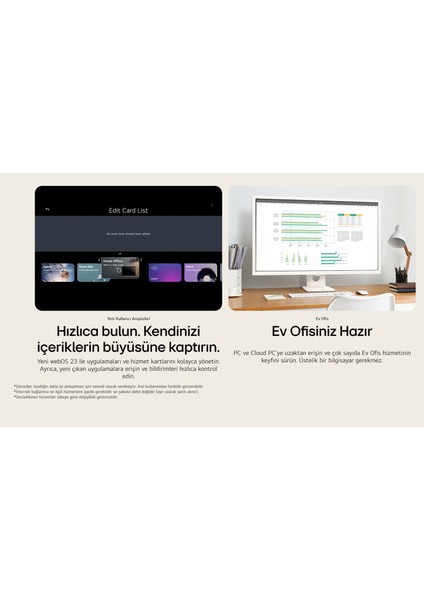 Webos Akıllı Tv Wi-Fi Apple-Android Bağlantı IPS 1920X1080 Fulhd 32 Inç 80 Ekran Smart Monitör Tv+ Logitech Kablosuz Klavye + Hareketli Duvar Montaj Aparatı