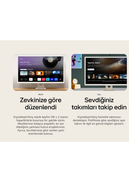 Webos Akıllı Tv Wi-Fi Apple-Android Bağlantı IPS 1920X1080 Fulhd 32 Inç 80 Ekran Smart Monitör Tv+ Logitech Kablosuz Klavye + Hareketli Duvar Montaj Aparatı