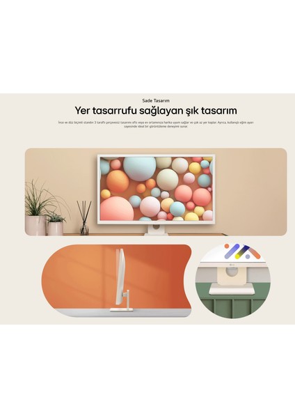 Webos Akıllı Tv Wi-Fi Apple-Android Bağlantı IPS 1920X1080 Fulhd 32 Inç 80 Ekran Smart Monitör Tv+ Logitech Kablosuz Klavye + Hareketli Duvar Montaj Aparatı