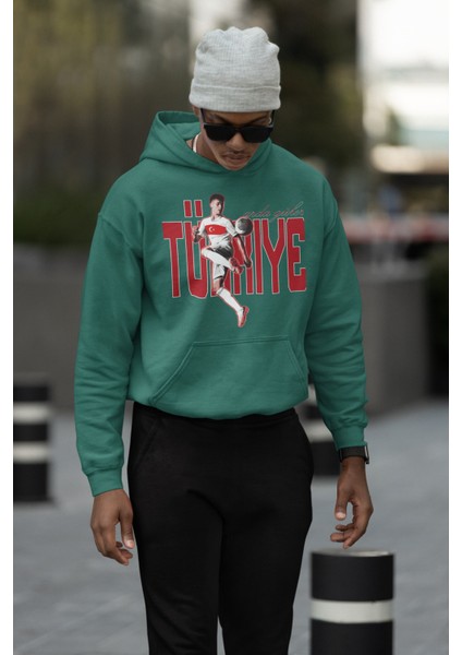 A.güler Milli Takım Forma Baskılı Unisex Kapüşonlu Eşofman Takımı Sweatshirt