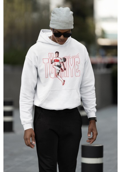 A.güler Milli Takım Forma Baskılı Unisex Kapüşonlu Eşofman Takımı Sweatshirt